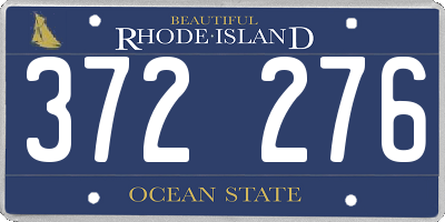 RI license plate 372276