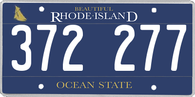 RI license plate 372277