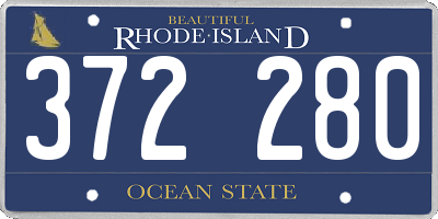RI license plate 372280
