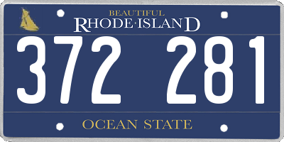 RI license plate 372281