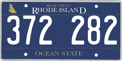 RI license plate 372282