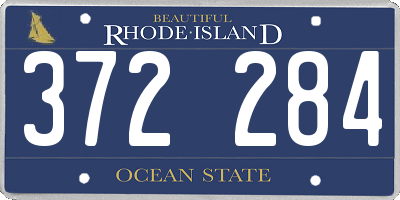 RI license plate 372284