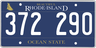 RI license plate 372290