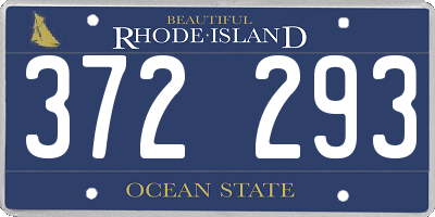 RI license plate 372293