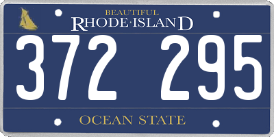 RI license plate 372295