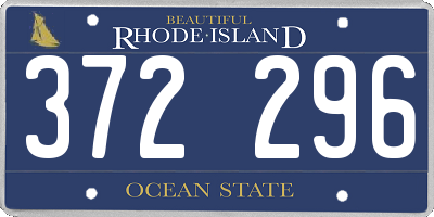 RI license plate 372296