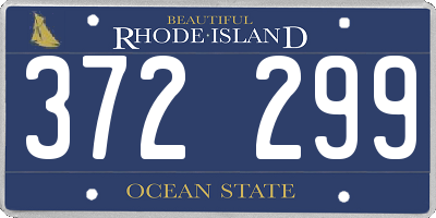 RI license plate 372299
