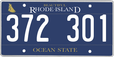 RI license plate 372301