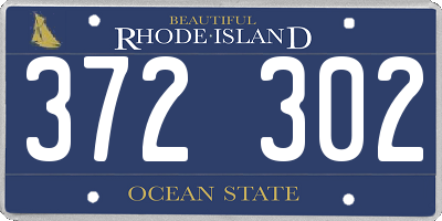 RI license plate 372302