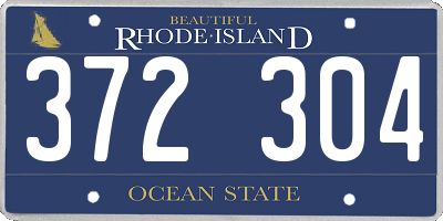 RI license plate 372304