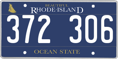 RI license plate 372306