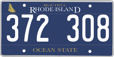 RI license plate 372308