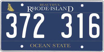 RI license plate 372316