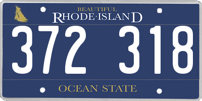 RI license plate 372318