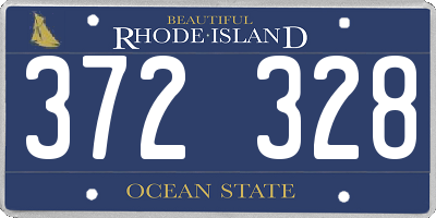 RI license plate 372328