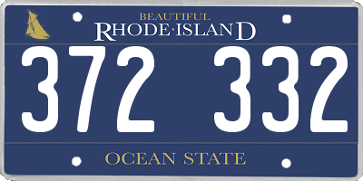 RI license plate 372332