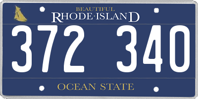 RI license plate 372340