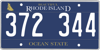 RI license plate 372344
