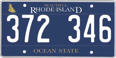 RI license plate 372346