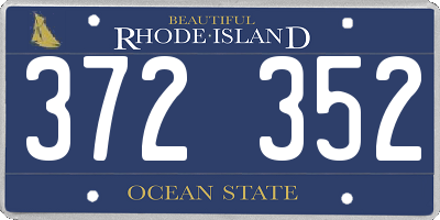 RI license plate 372352