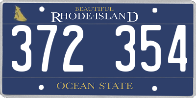 RI license plate 372354