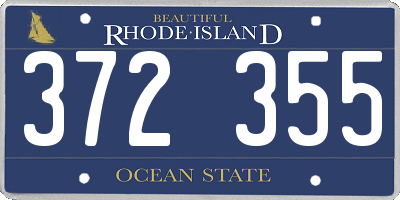 RI license plate 372355
