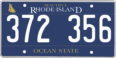 RI license plate 372356