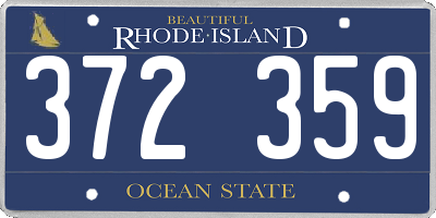 RI license plate 372359