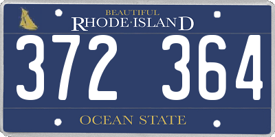 RI license plate 372364