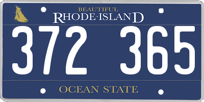 RI license plate 372365