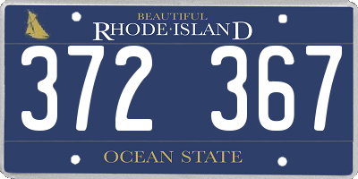 RI license plate 372367
