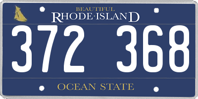 RI license plate 372368