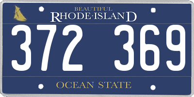 RI license plate 372369
