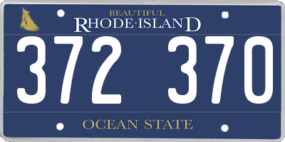 RI license plate 372370
