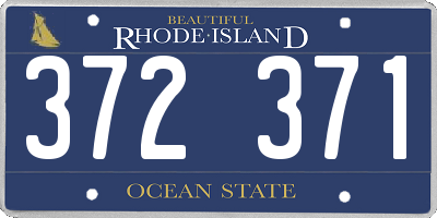 RI license plate 372371