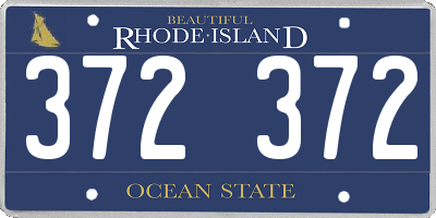 RI license plate 372372