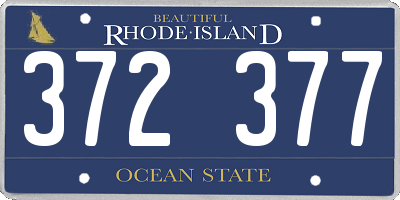 RI license plate 372377