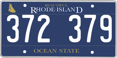 RI license plate 372379