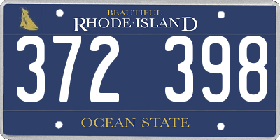 RI license plate 372398