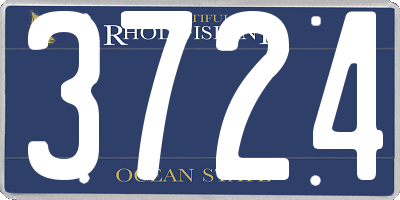 RI license plate 3724