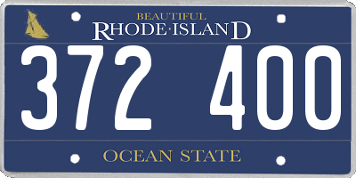RI license plate 372400