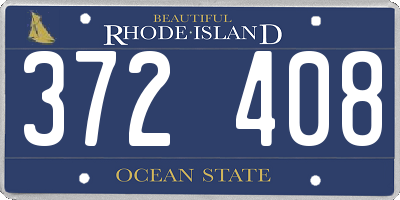 RI license plate 372408