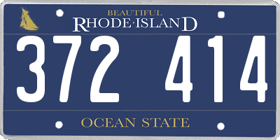 RI license plate 372414
