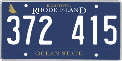 RI license plate 372415