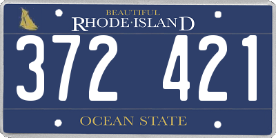 RI license plate 372421