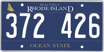 RI license plate 372426