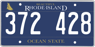 RI license plate 372428