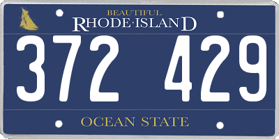 RI license plate 372429