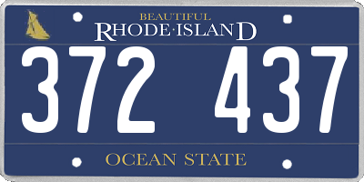 RI license plate 372437