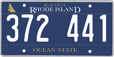 RI license plate 372441